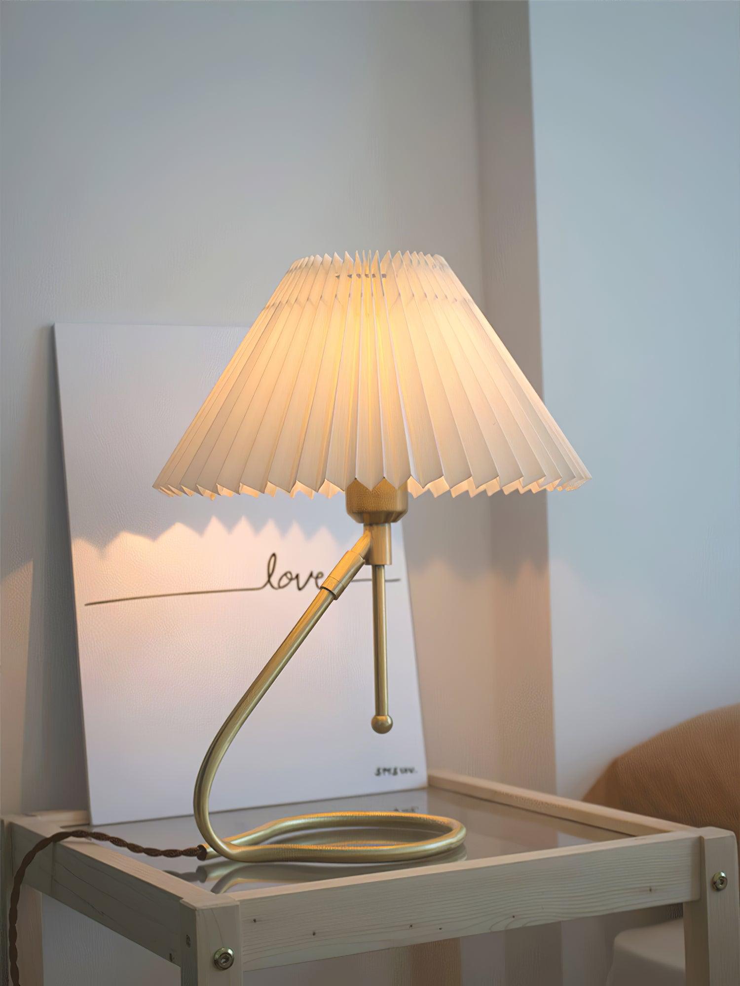 Cora Clear Fabric Table Lamp-Neutral Decor