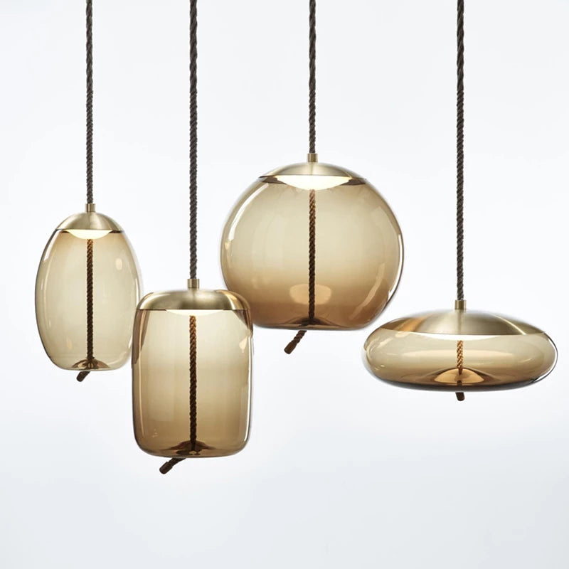 Valentina Nordic LED Pendant Light, Decorative Glass - Neutral Decor