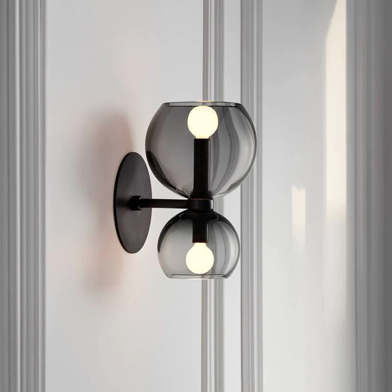 Valentina Modern Hourglass LED Wall Lamp Metal/Glass White Living Room - Neutral Decor