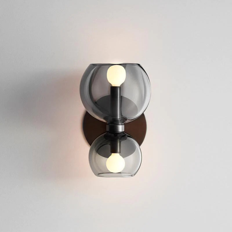 Valentina Modern Hourglass LED Wall Lamp Metal/Glass White Living Room - Neutral Decor