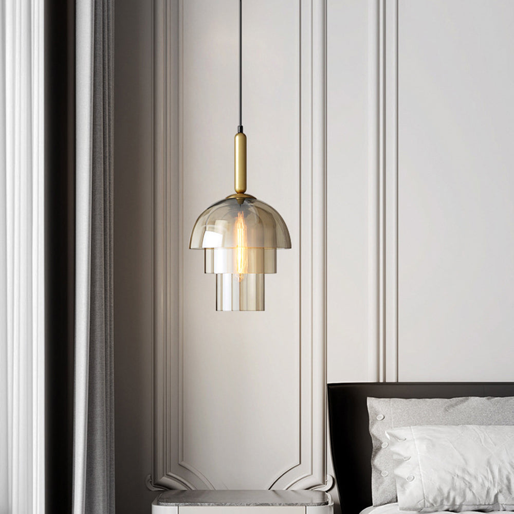Valentina Modern Metal Glass Pendant Light Living Room Bedroom - Neutral Decor