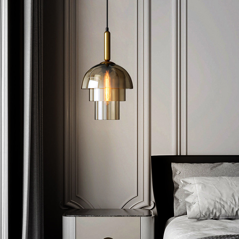 Valentina Modern Metal Glass Pendant Light Living Room Bedroom - Neutral Decor