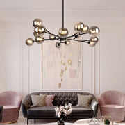 Seriva Modern Metal Glass Chandelier - Lamp Copper
