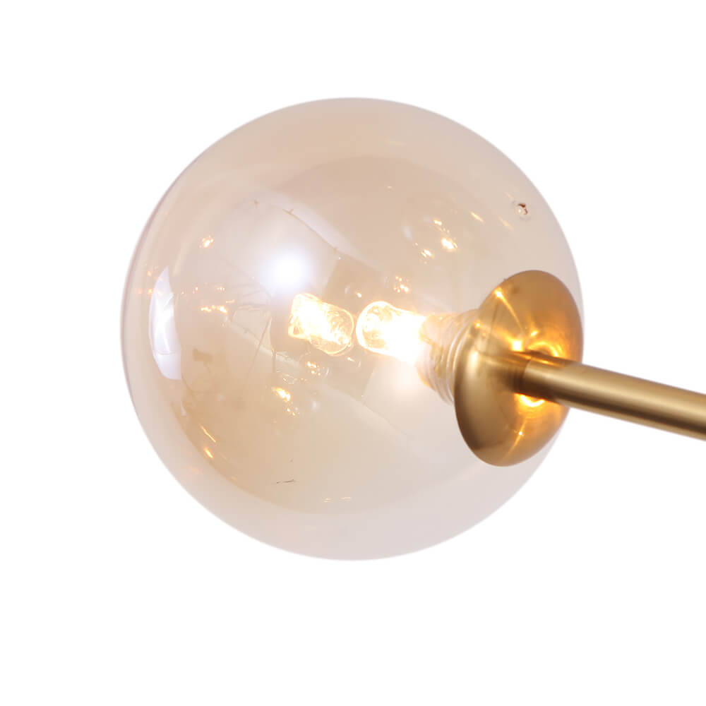 Seriva Modern Metal Glass Chandelier - Lamp Copper