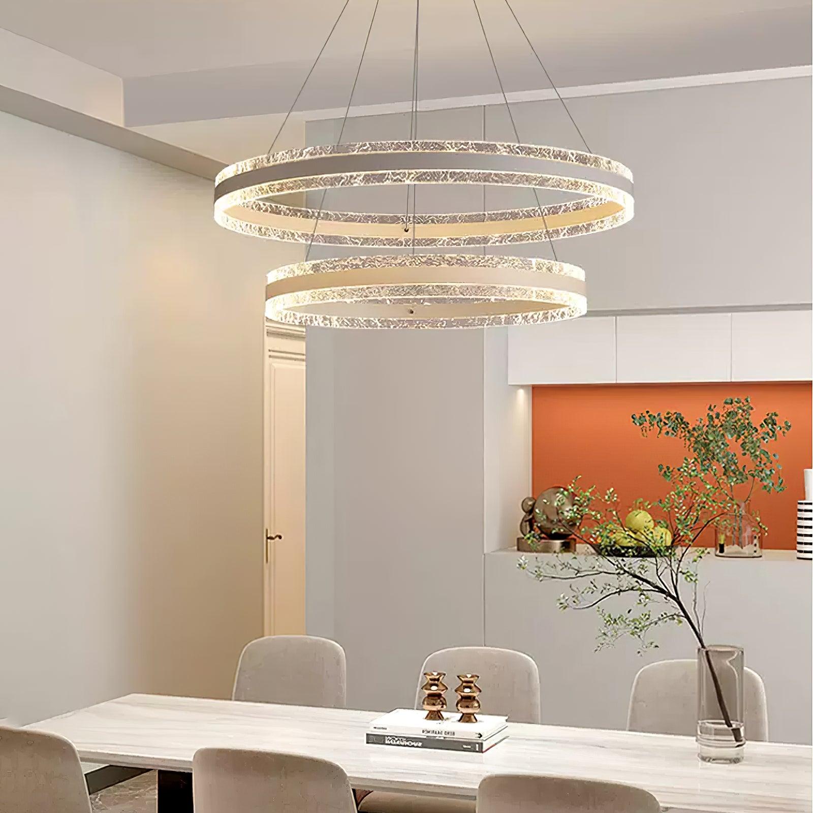 Aroxen Pendant Lamp Modern LED Circle Rings-Neutral Decor
