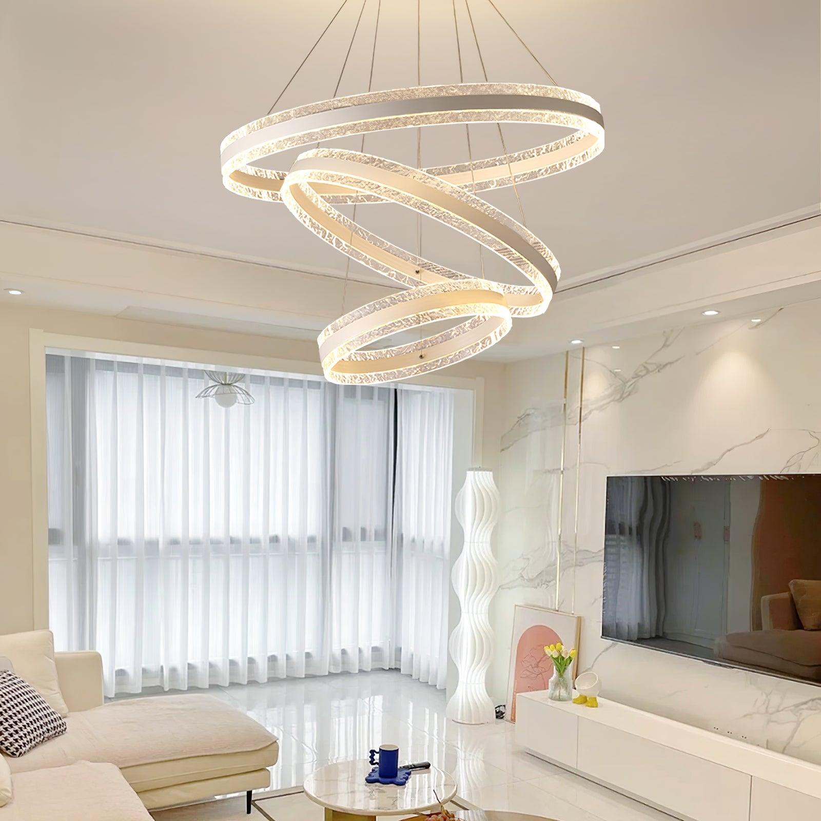Aroxen Pendant Lamp Modern LED Circle Rings-Neutral Decor