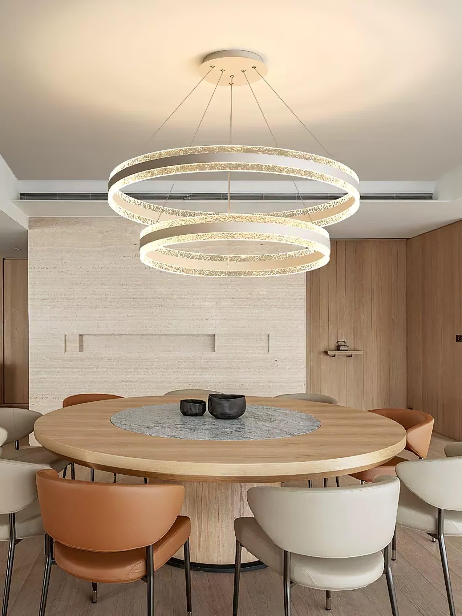 Aroxen Pendant Lamp Modern LED Circle Rings-Neutral Decor