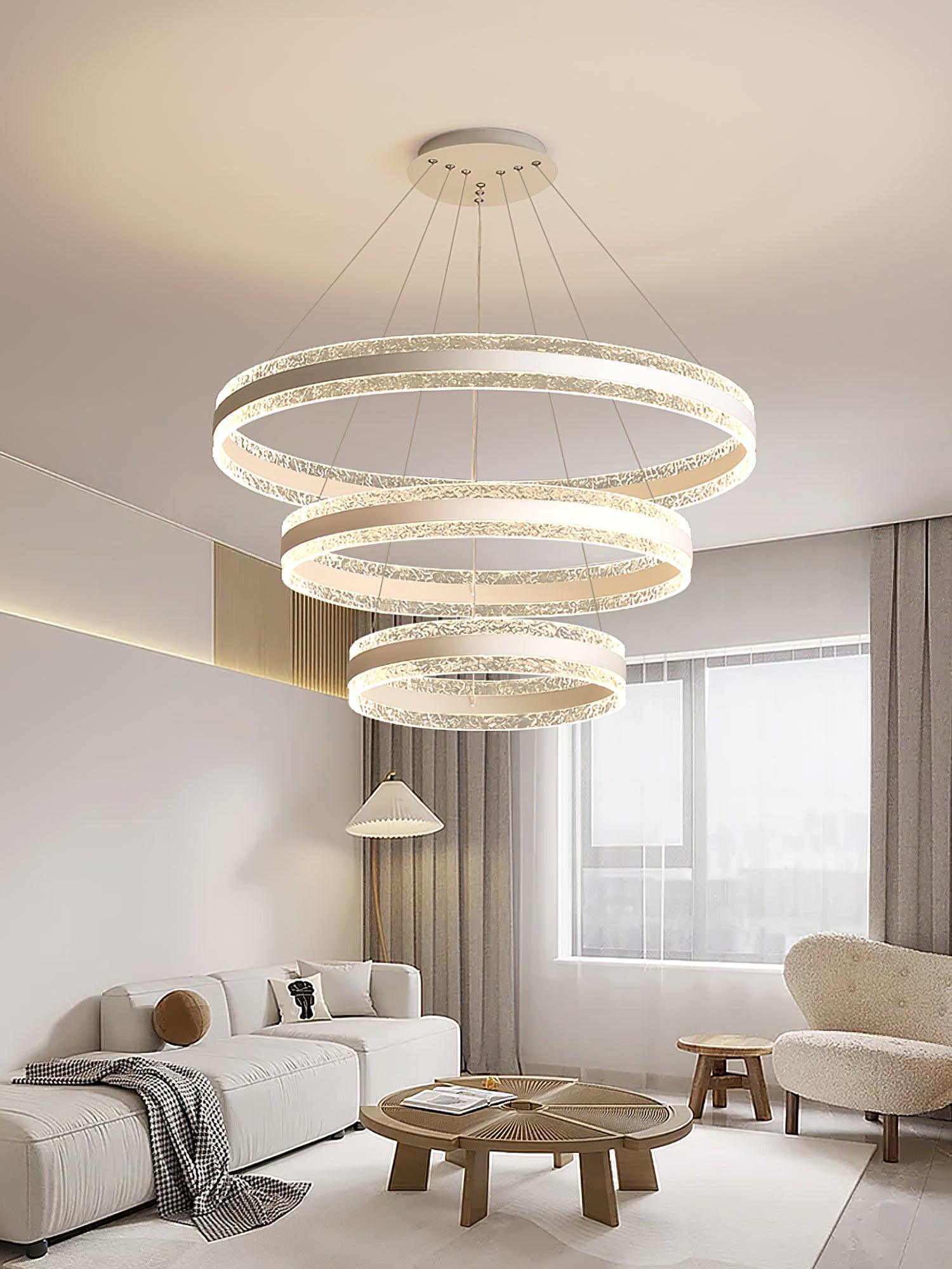 Aroxen Pendant Lamp Modern LED Circle Rings-Neutral Decor