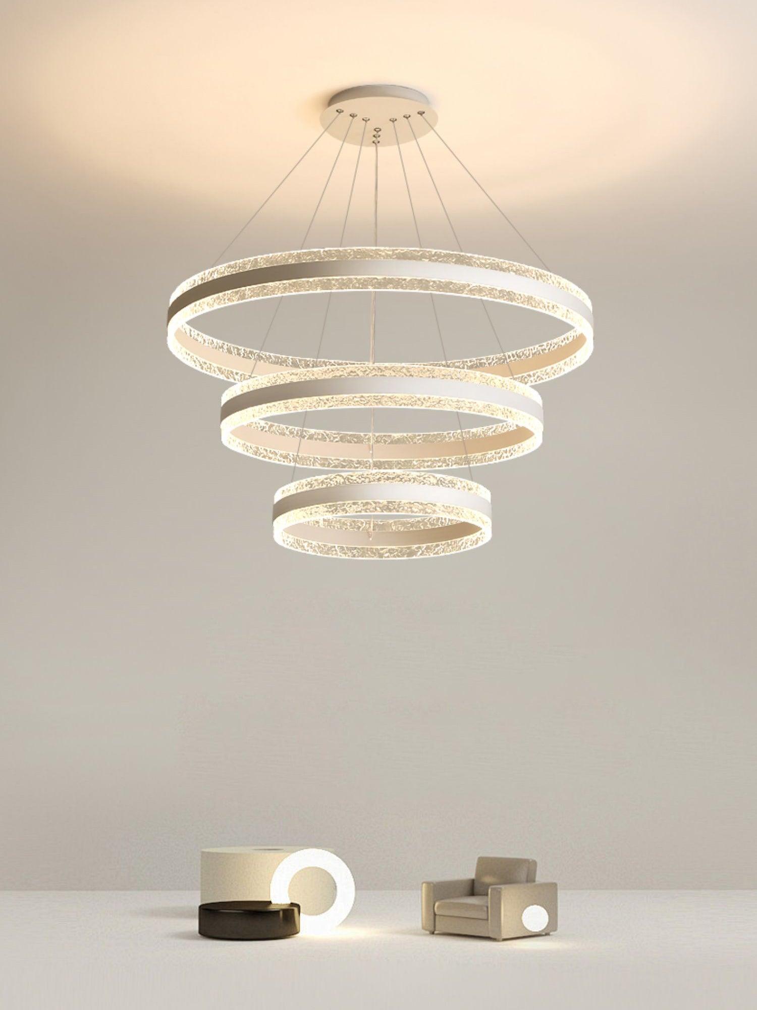 Aroxen Pendant Lamp Modern LED Circle Rings-Neutral Decor
