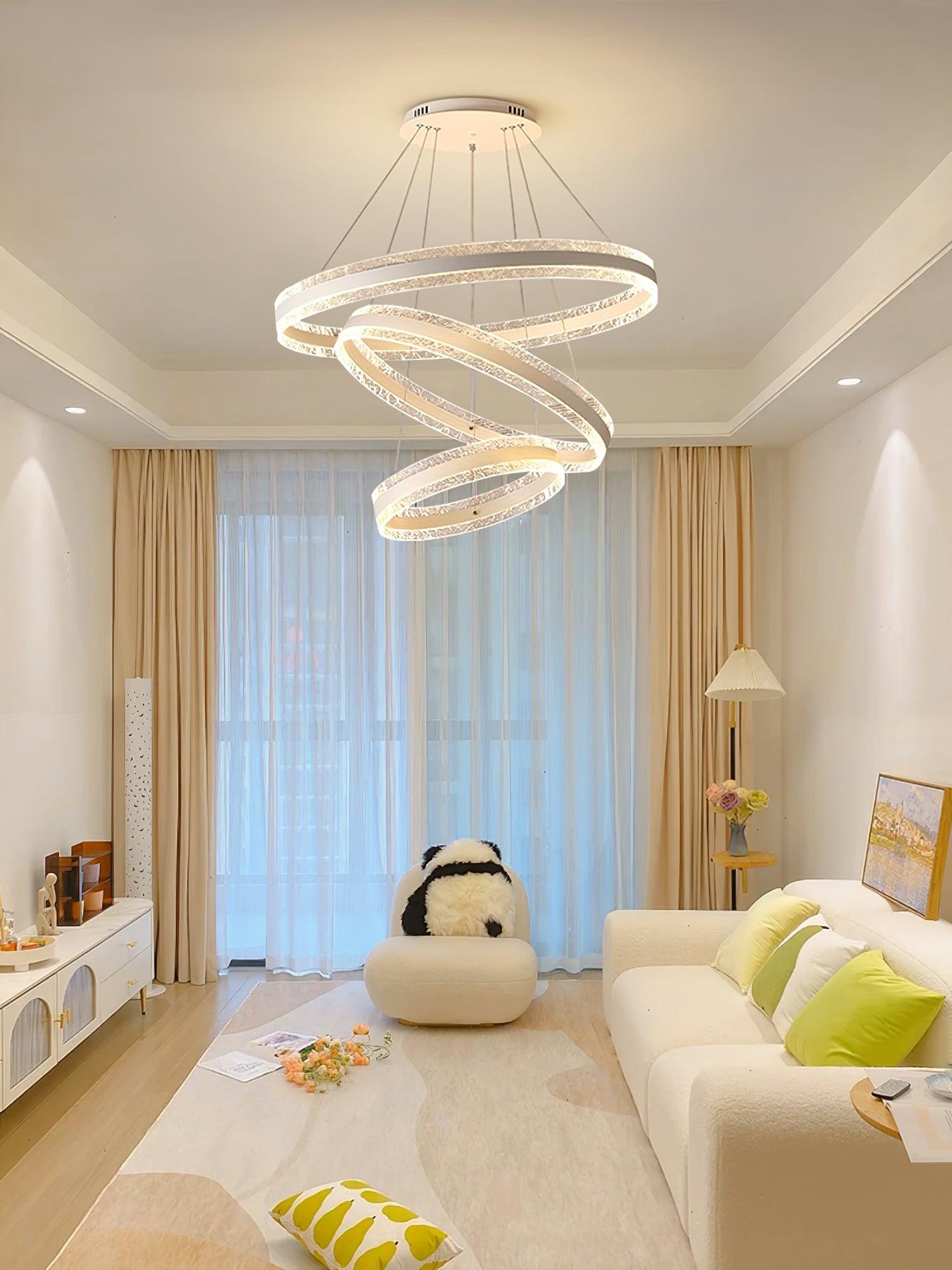 Aroxen Pendant Lamp Modern LED Circle Rings-Neutral Decor