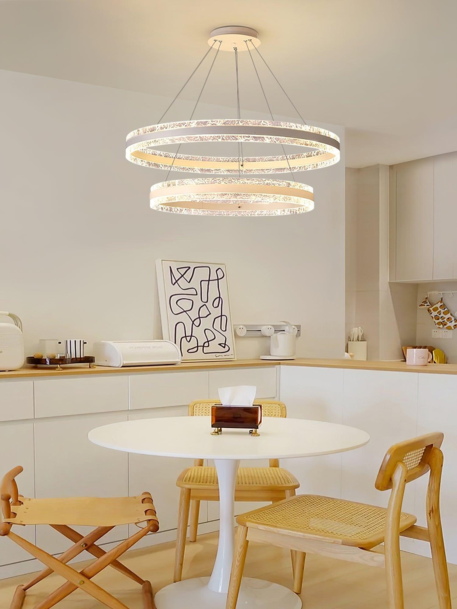 Aroxen Pendant Lamp Modern LED Circle Rings-Neutral Decor
