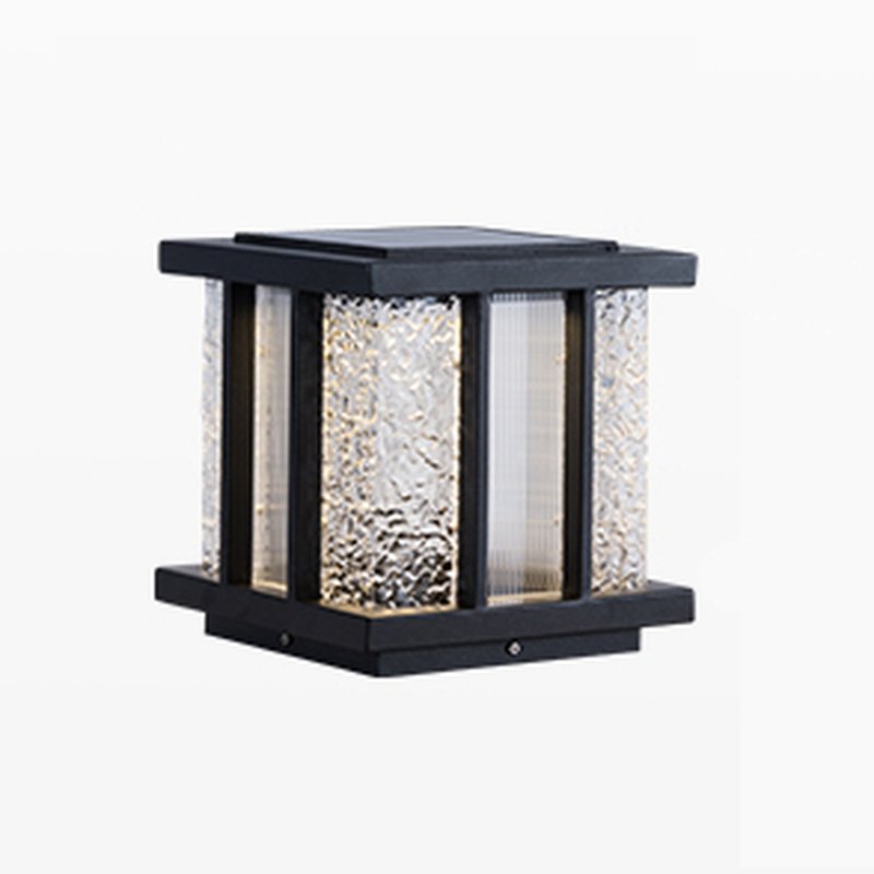 Rild Modern Cube Glass Solar Outdoor Light-Neutral Decor