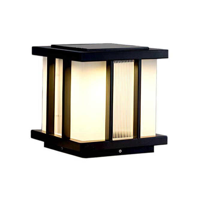 Rild Modern Cube Glass Solar Outdoor Light-Neutral Decor