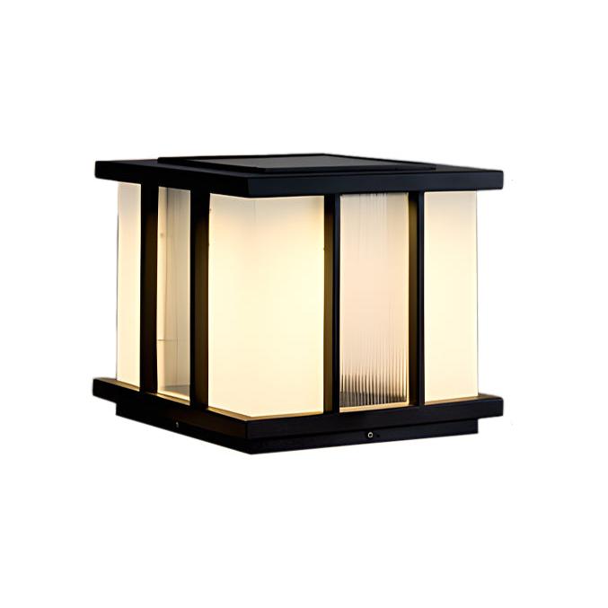 Rild Modern Cube Glass Solar Outdoor Light-Neutral Decor