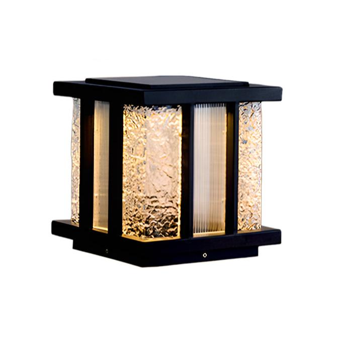 Rild Modern Cube Glass Solar Outdoor Light-Neutral Decor