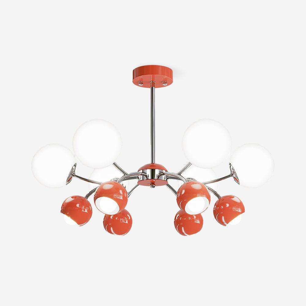 Eloria Chandelier Glass Dome Petal Minimalist Ambient-Neutral Decor