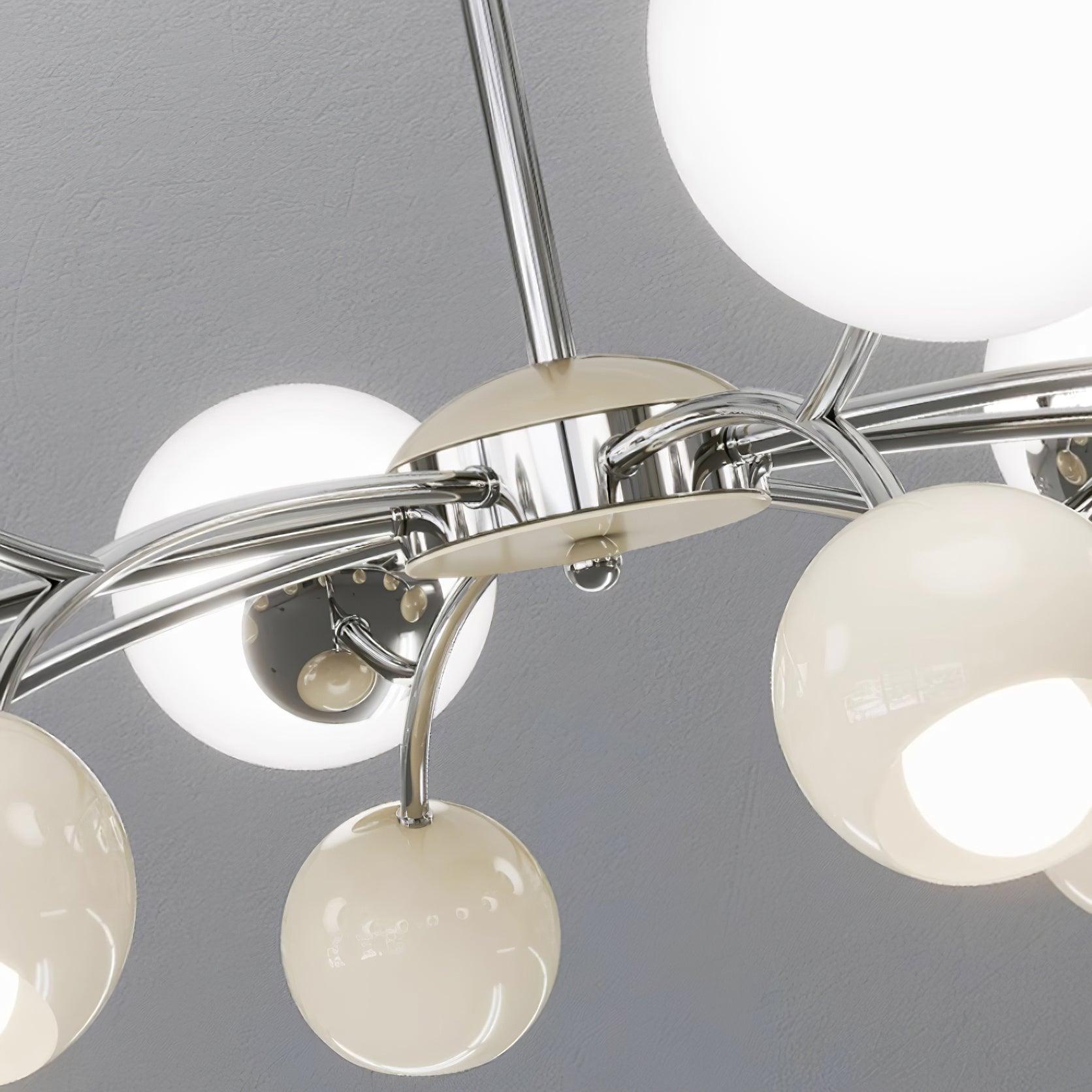 Eloria Chandelier Glass Dome Petal Minimalist Ambient-Neutral Decor