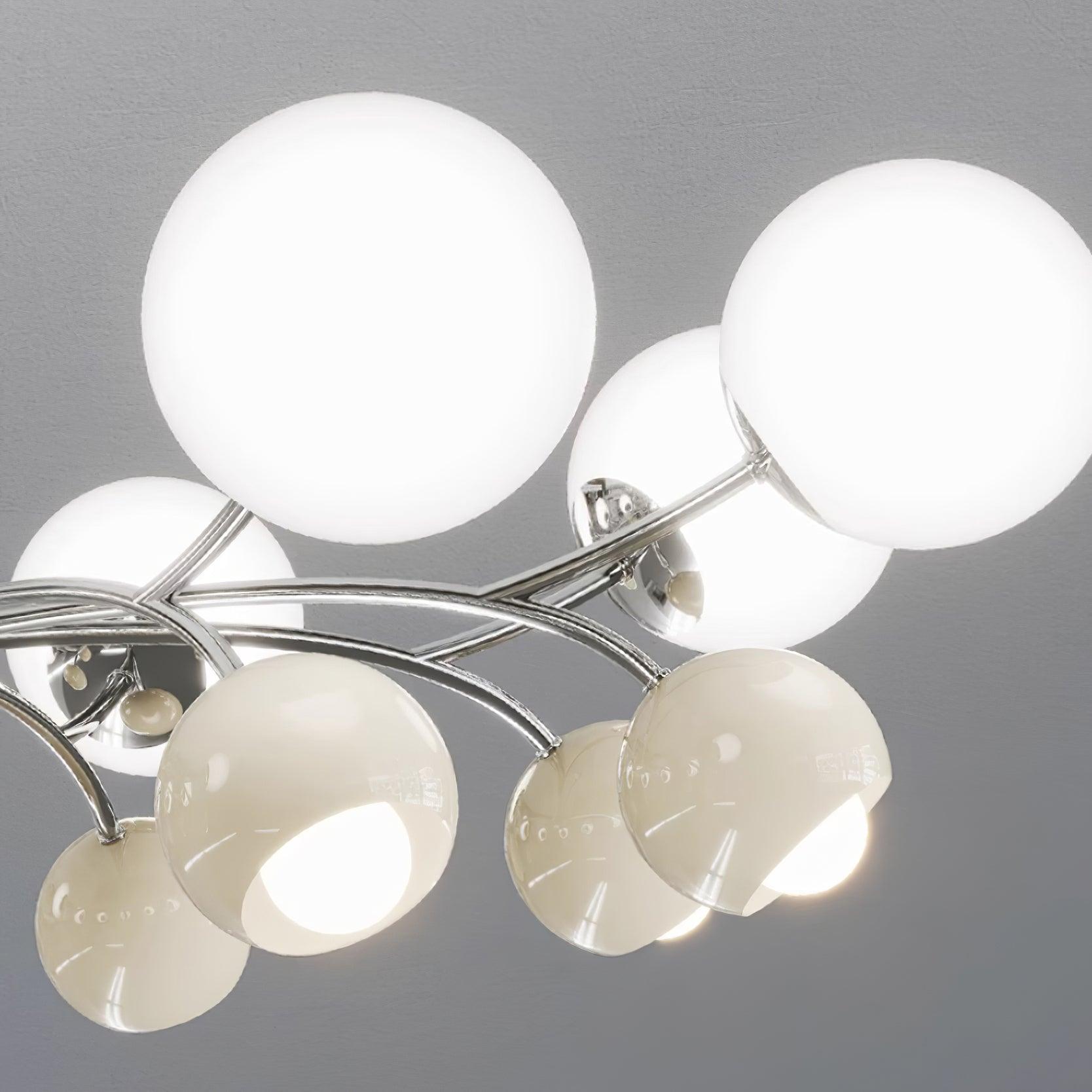 Eloria Chandelier Glass Dome Petal Minimalist Ambient-Neutral Decor
