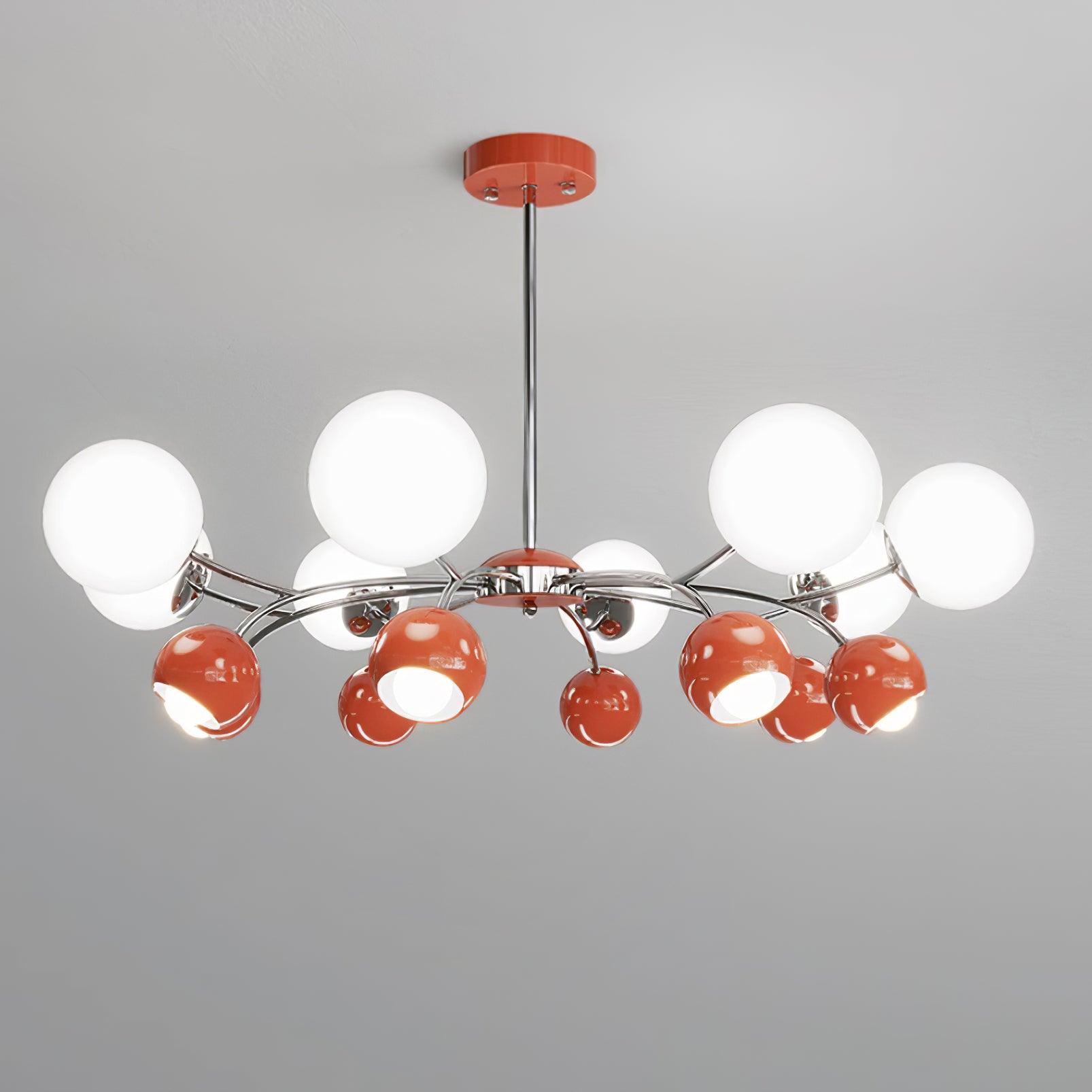Eloria Chandelier Glass Dome Petal Minimalist Ambient-Neutral Decor