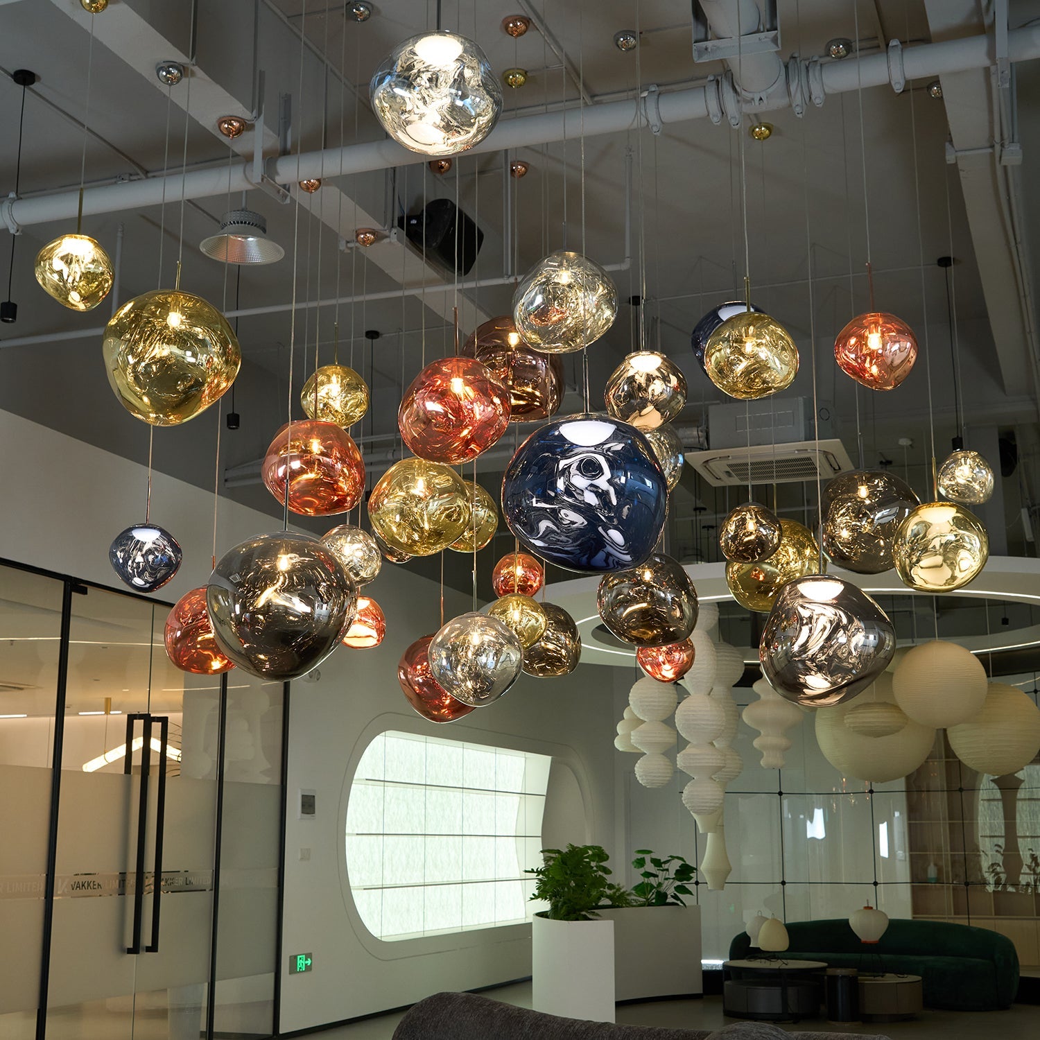 Multi Lava Round Pendant Lamp-Neutral Decor