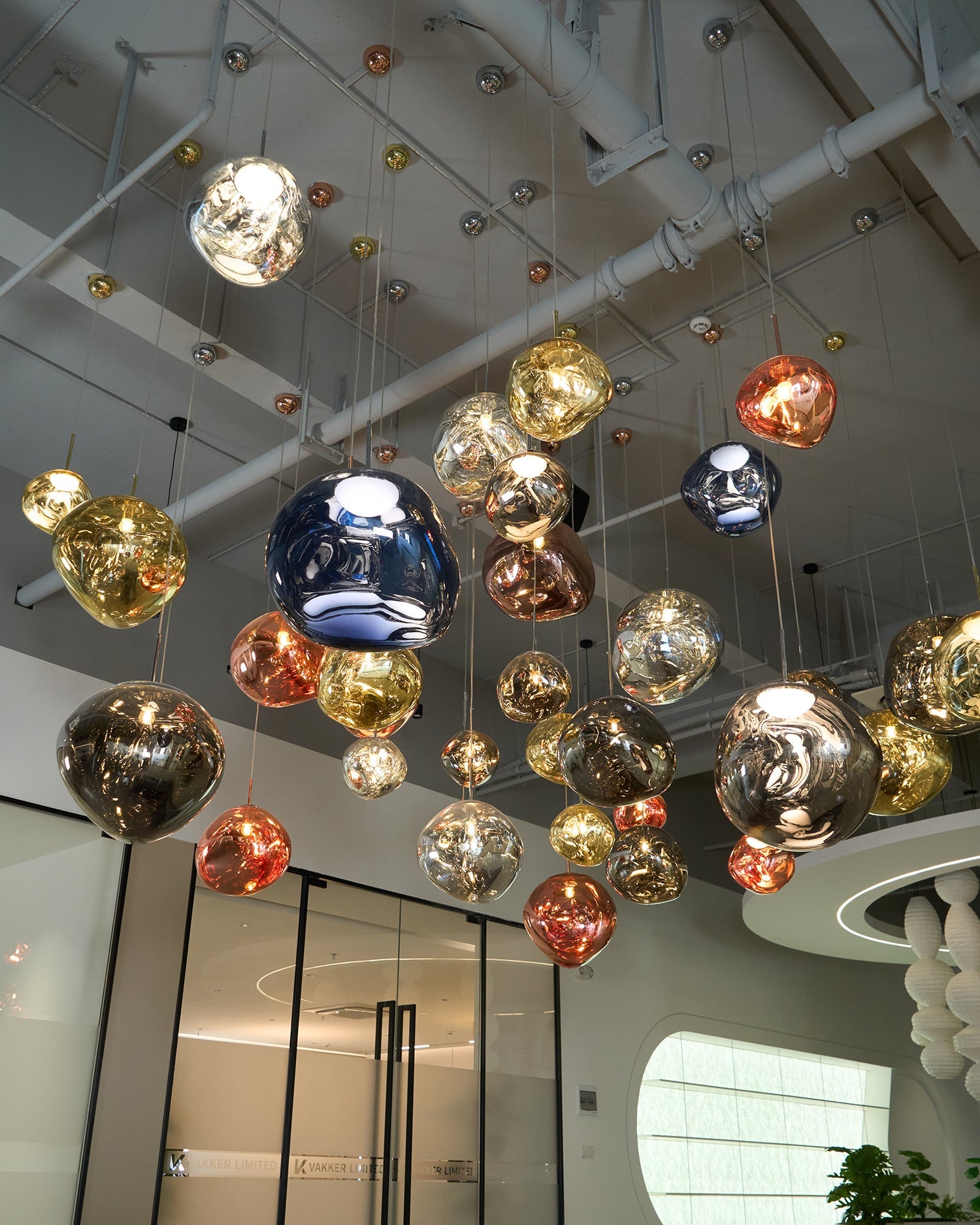 Multi Lava Round Pendant Lamp-Neutral Decor