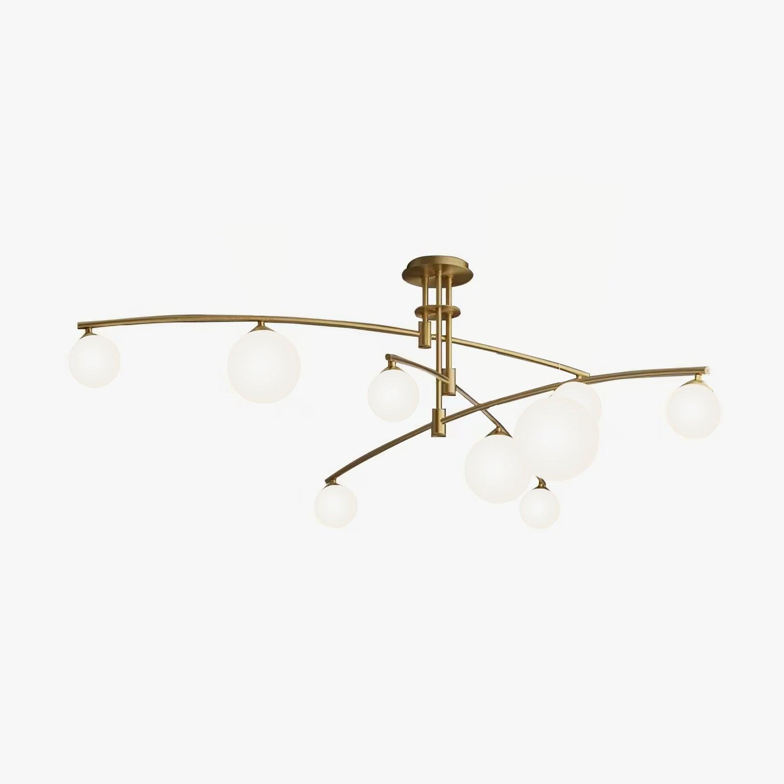 Dluxen Chandelier Long Arm Modern 6-Light-Neutral Decor