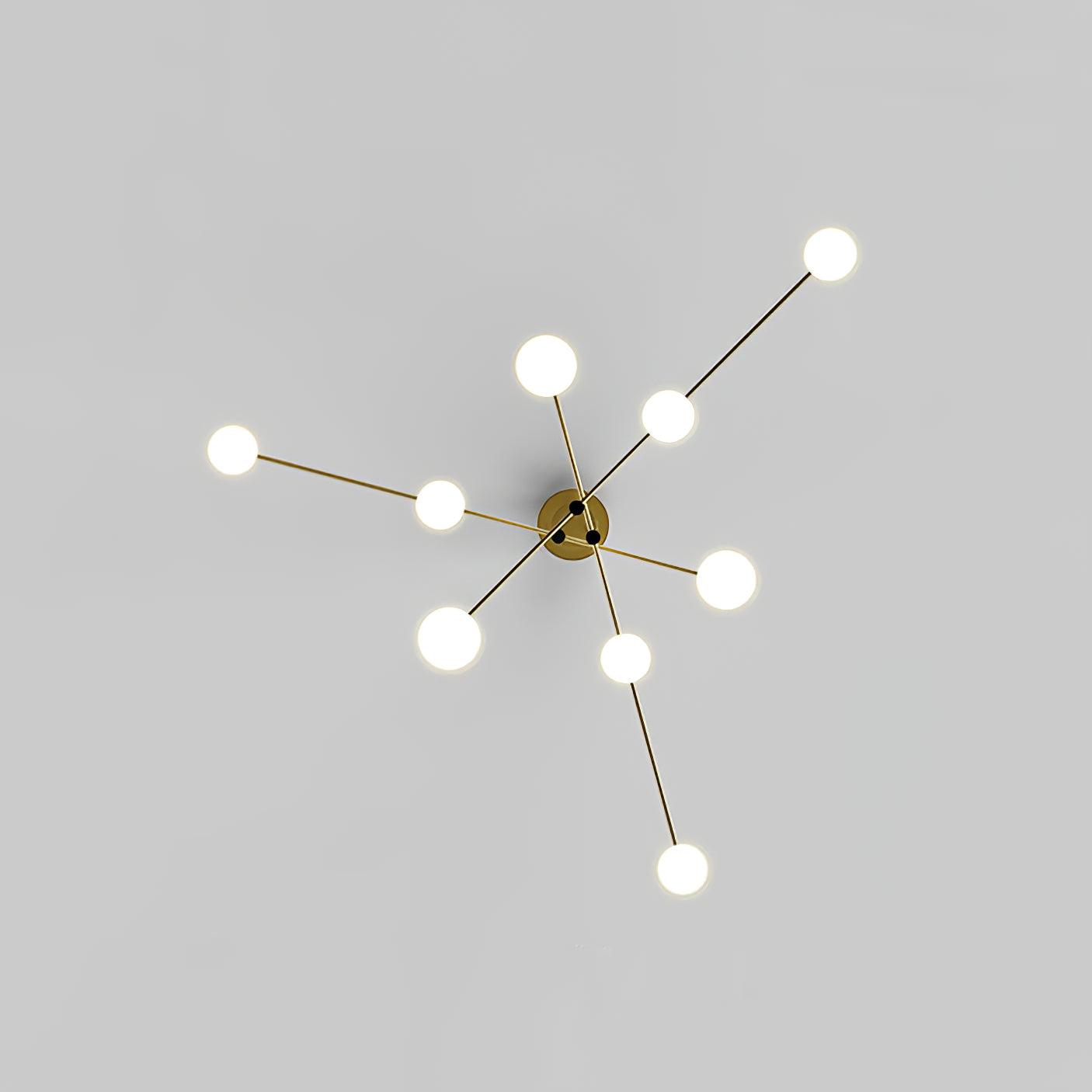 Dluxen Chandelier Long Arm Modern 6-Light-Neutral Decor