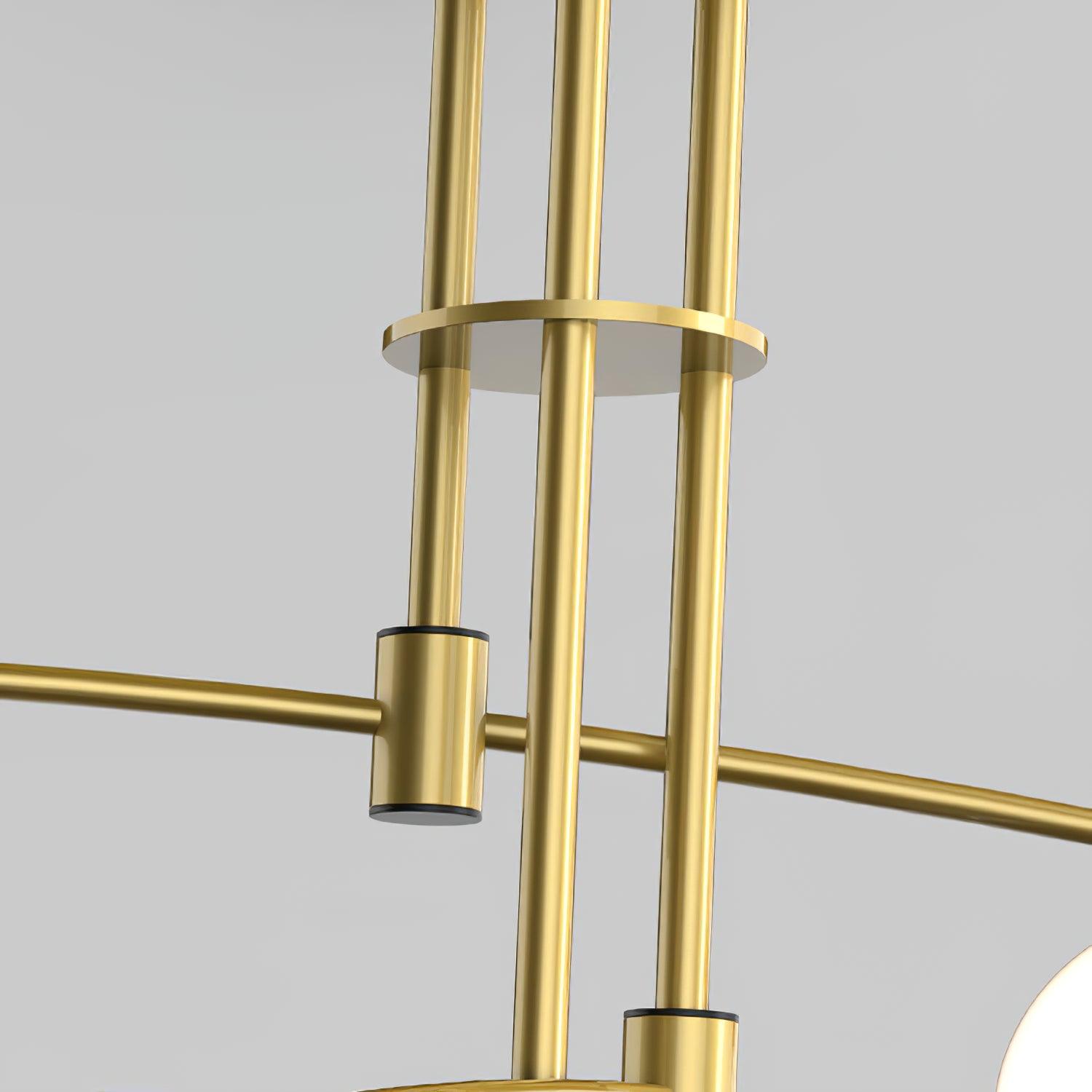 Dluxen Chandelier Long Arm Modern 6-Light-Neutral Decor