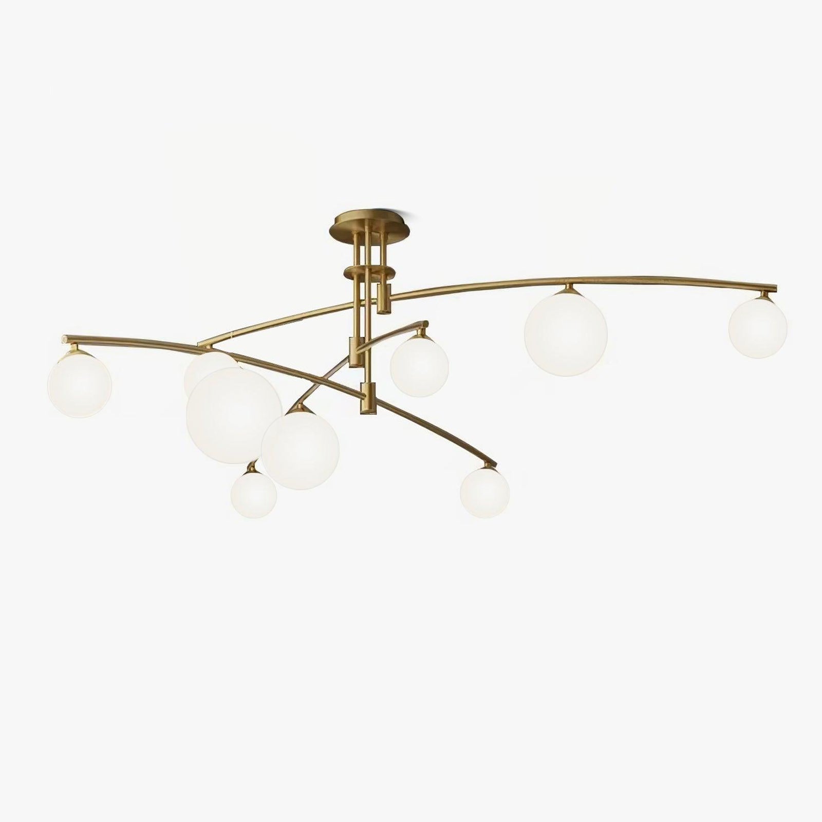 Dluxen Chandelier Long Arm Modern 6-Light-Neutral Decor