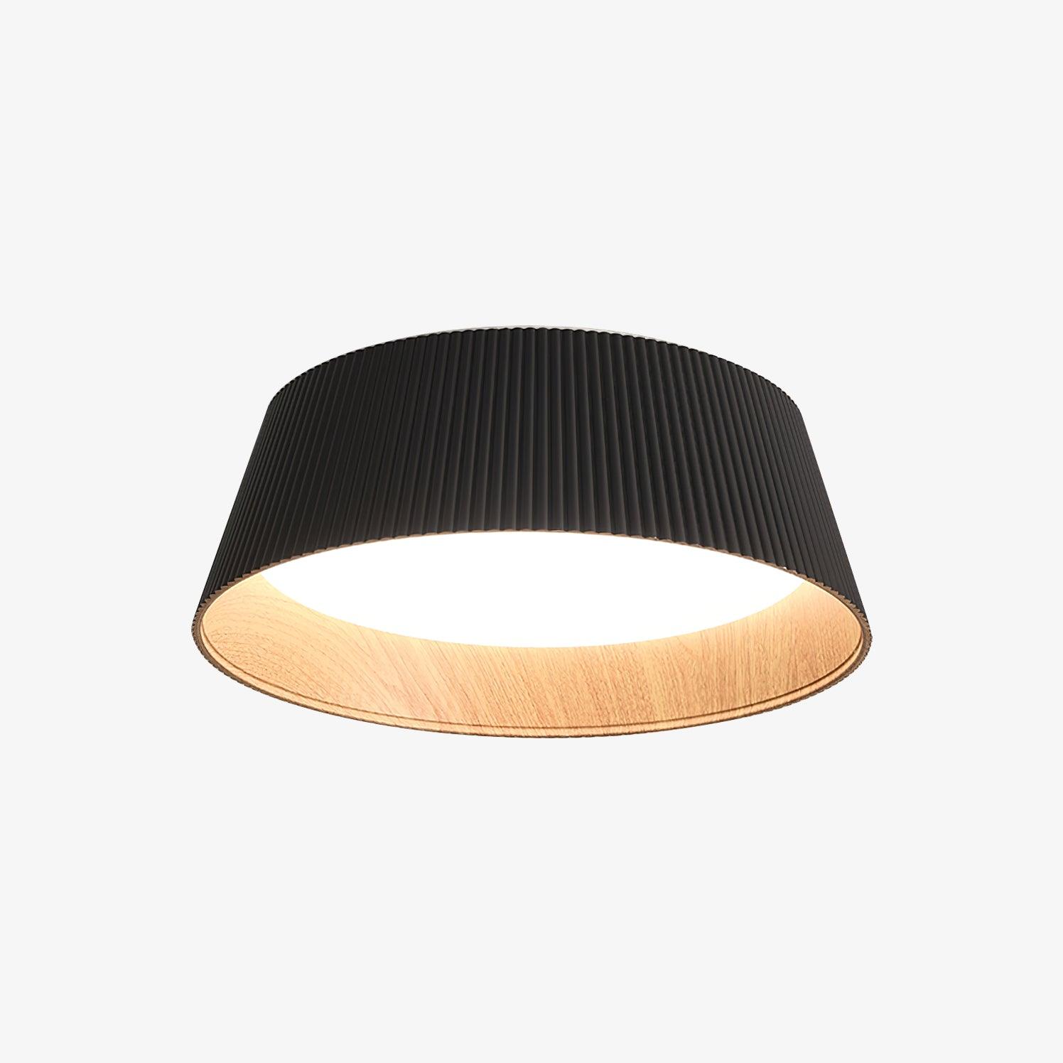 Lalem Ceiling Lamp Ribbed Drum Wood Elegant Contemporary-Neutral Decor