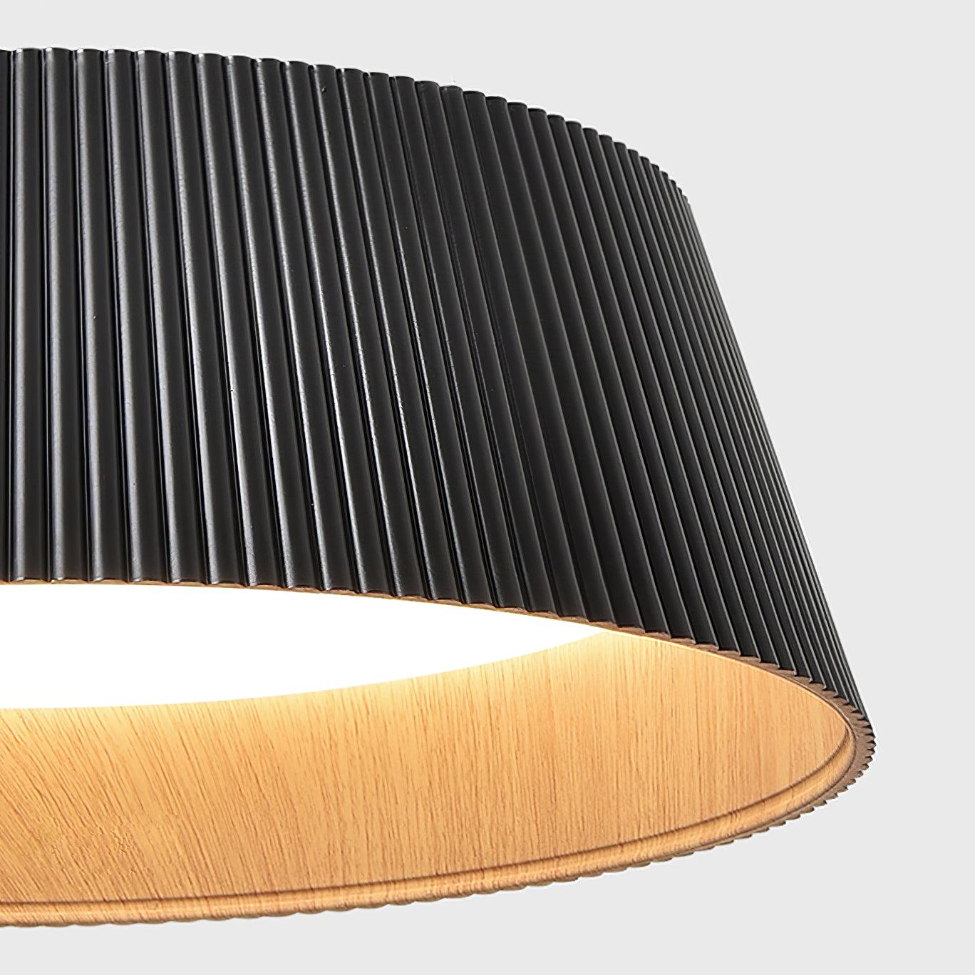 Lalem Ceiling Lamp Ribbed Drum Wood Elegant Contemporary-Neutral Decor
