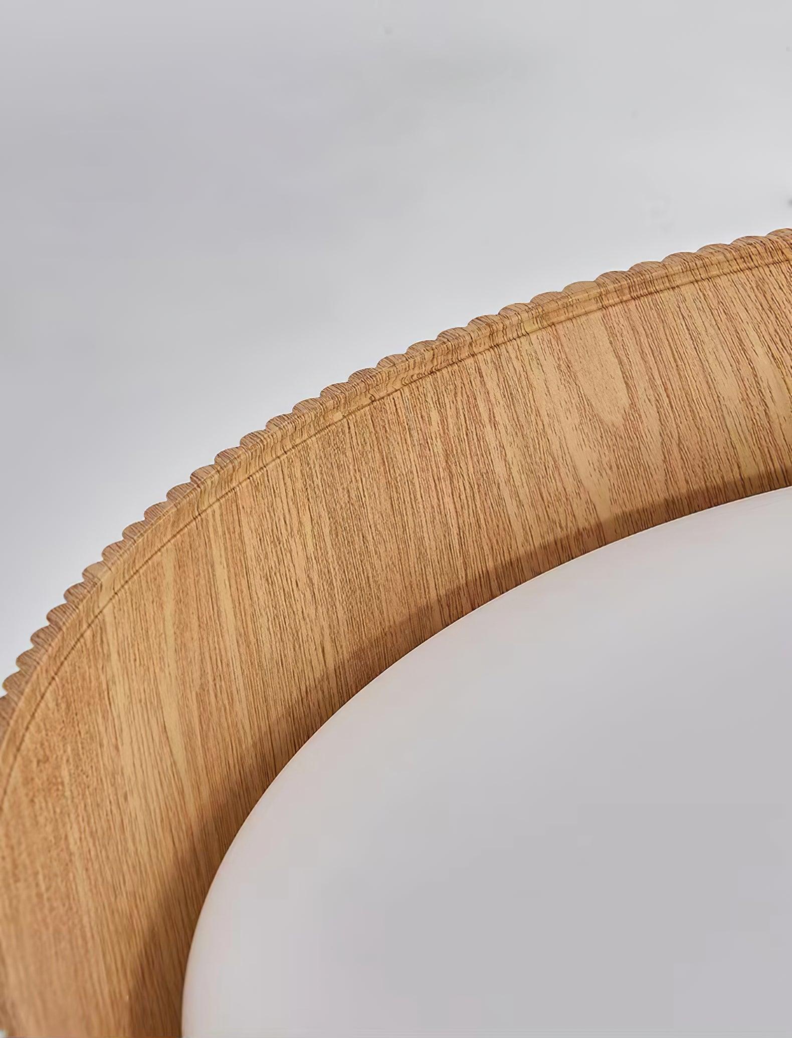 Lalem Ceiling Lamp Ribbed Drum Wood Elegant Contemporary-Neutral Decor