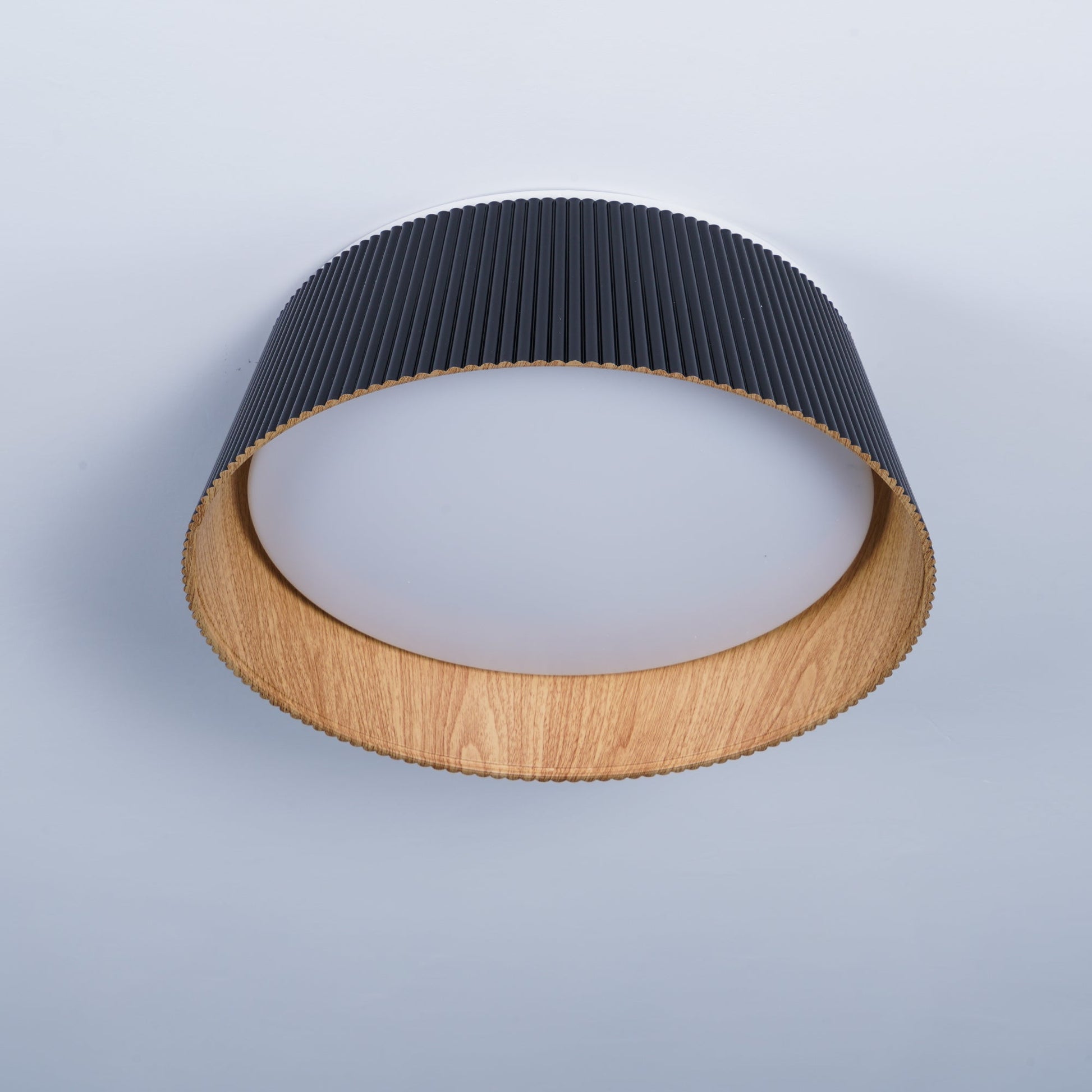 Lalem Ceiling Lamp Ribbed Drum Wood Elegant Contemporary-Neutral Decor