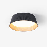 Lalem Ceiling Lamp Ribbed Drum Wood Elegant Contemporary-Neutral Decor