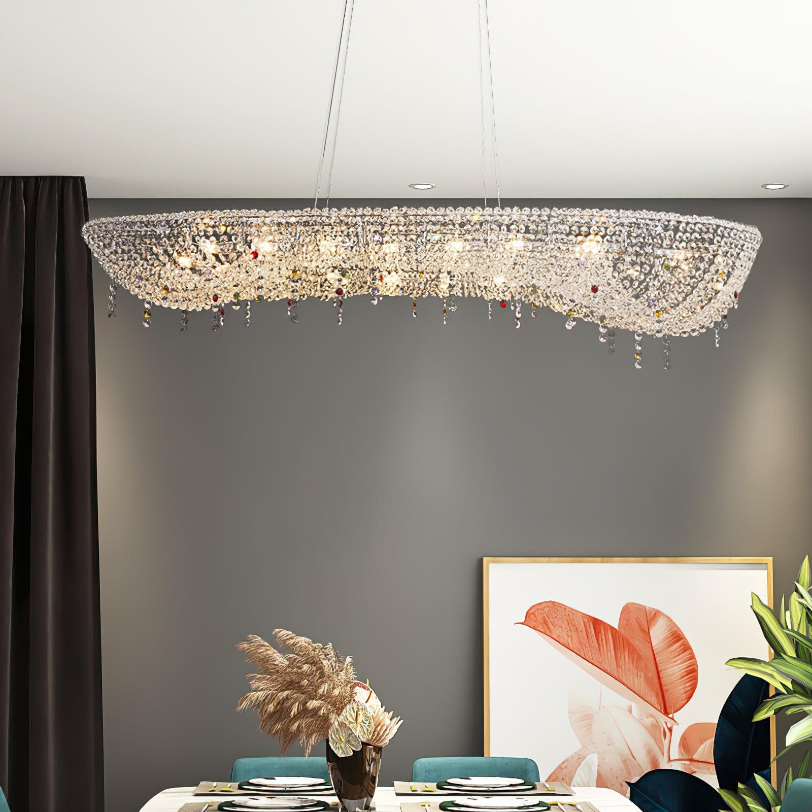 Bior Embellished Crystal Pendant Light-Neutral Decor