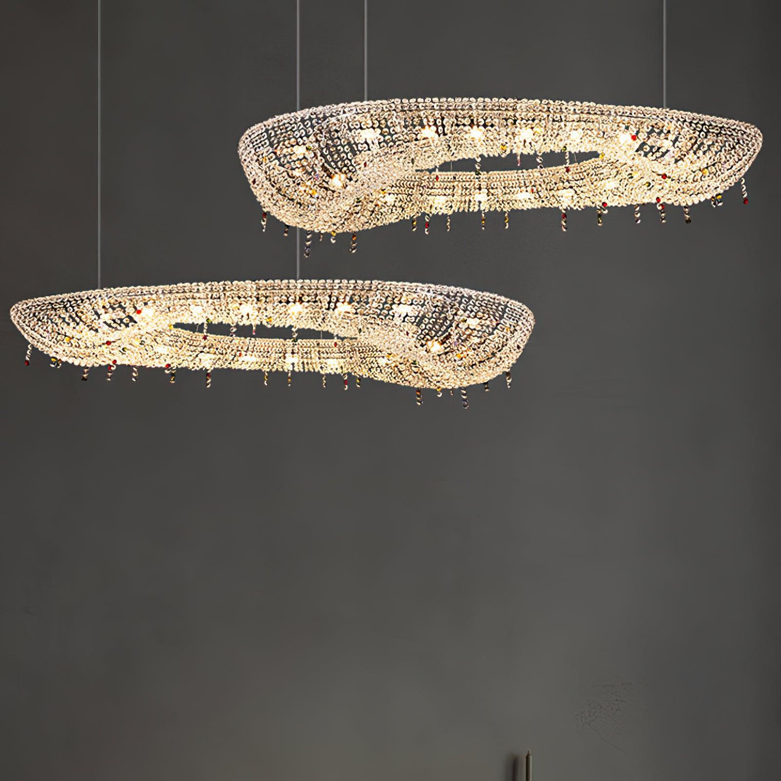 Bior Embellished Crystal Pendant Light-Neutral Decor