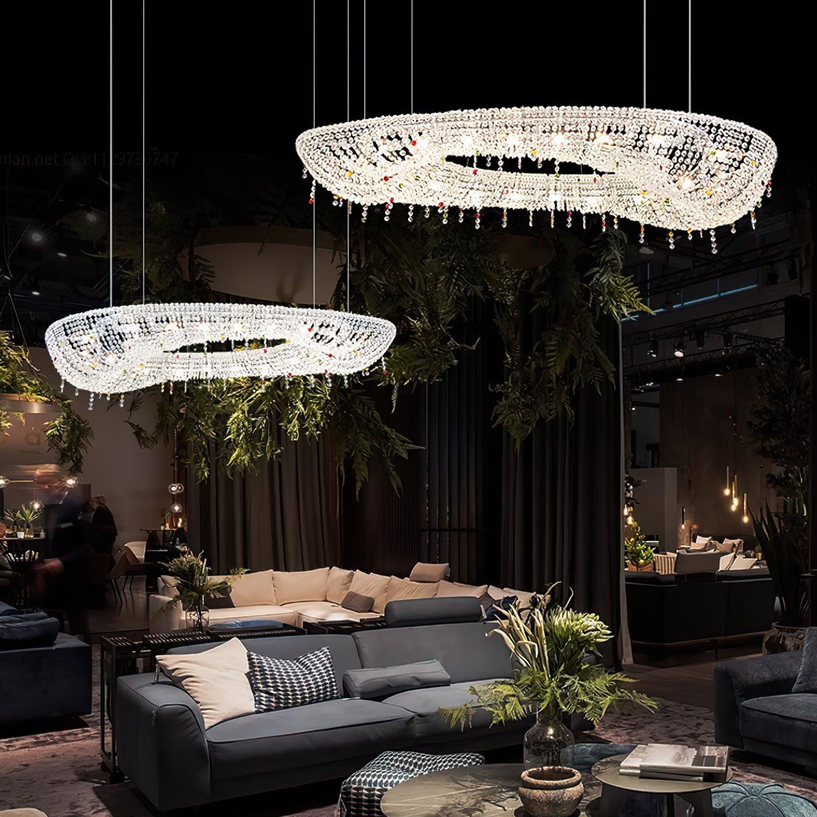 Bior Embellished Crystal Pendant Light-Neutral Decor