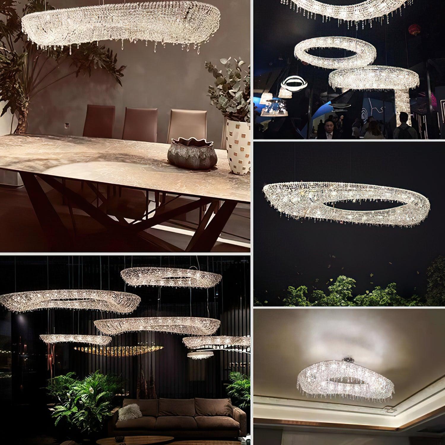 Bior Embellished Crystal Pendant Light-Neutral Decor