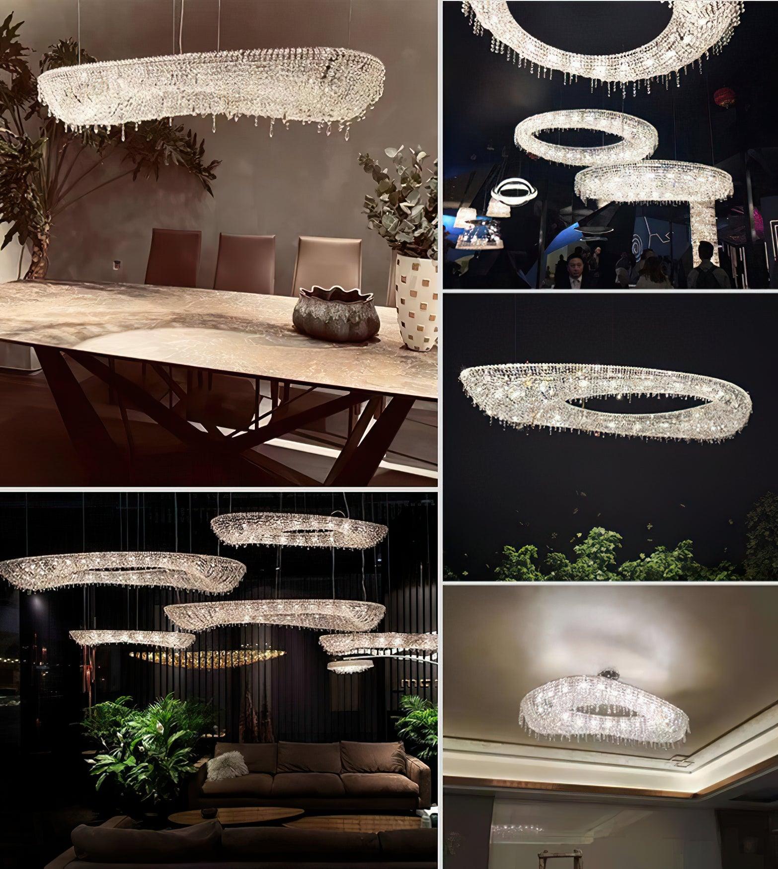 Bior Embellished Crystal Pendant Light-Neutral Decor