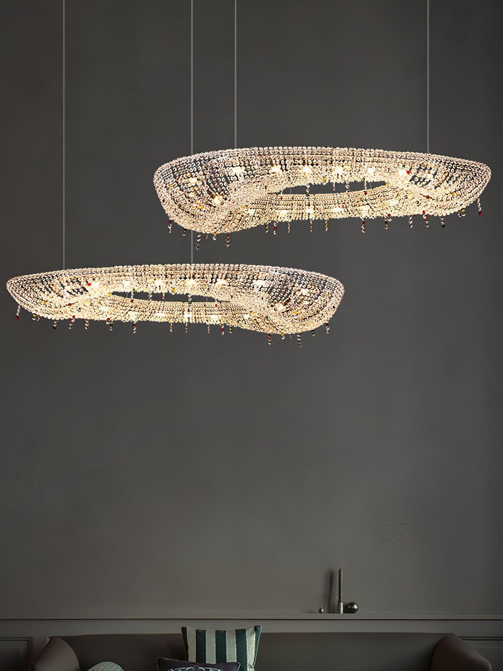 Bior Embellished Crystal Pendant Light-Neutral Decor