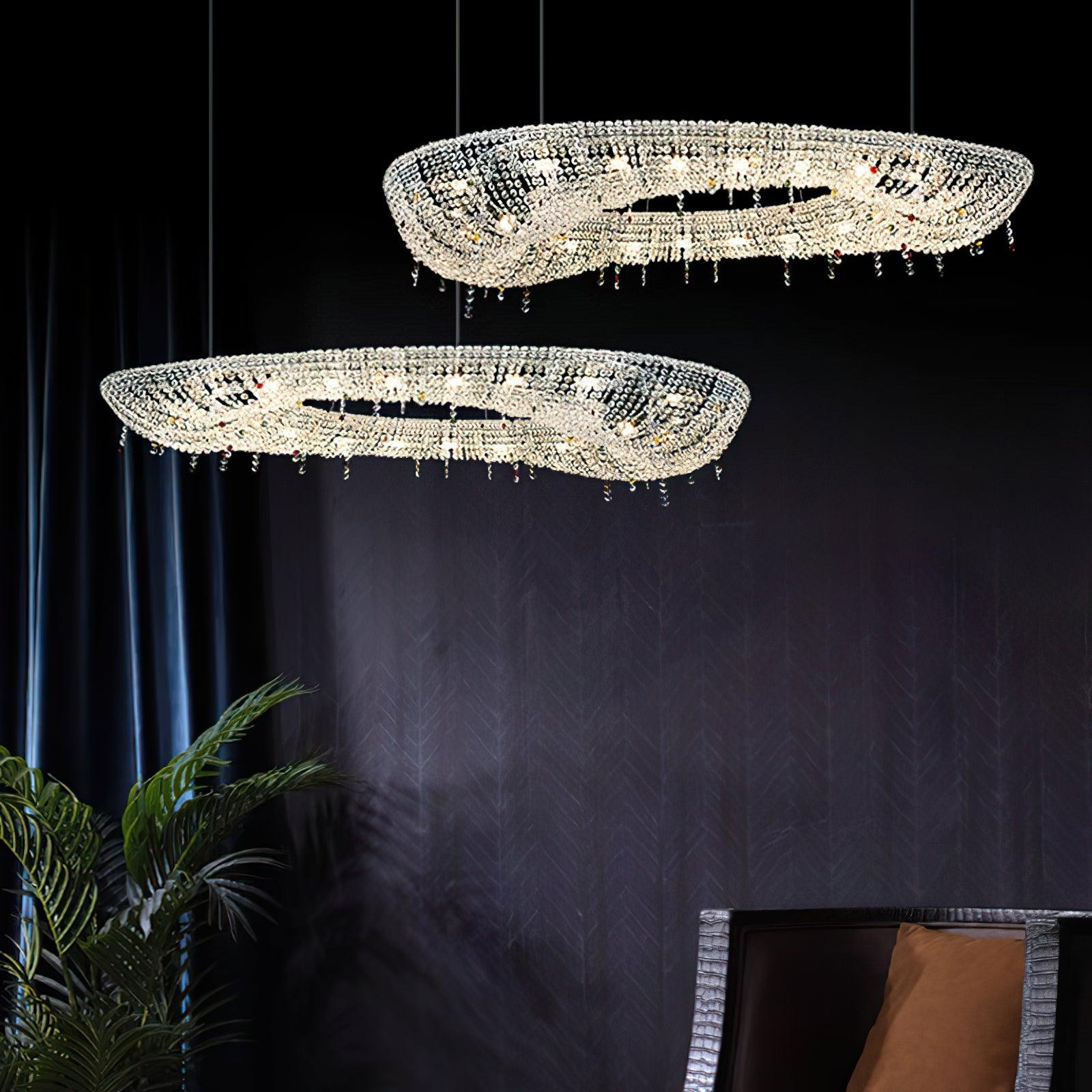 Bior Embellished Crystal Pendant Light-Neutral Decor