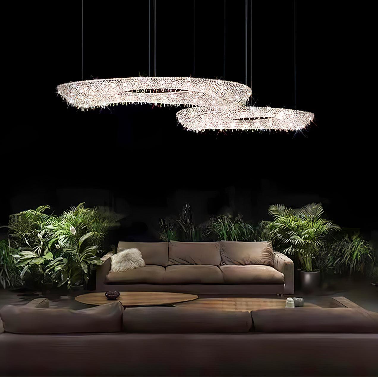 Bior Embellished Crystal Pendant Light-Neutral Decor