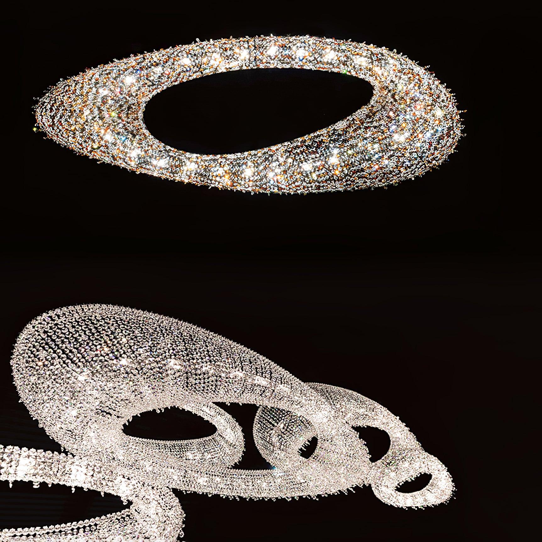 Bior Embellished Crystal Pendant Light-Neutral Decor