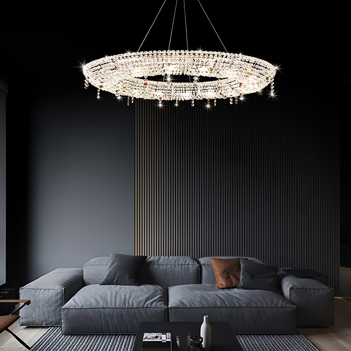 Bior Embellished Crystal Pendant Light-Neutral Decor