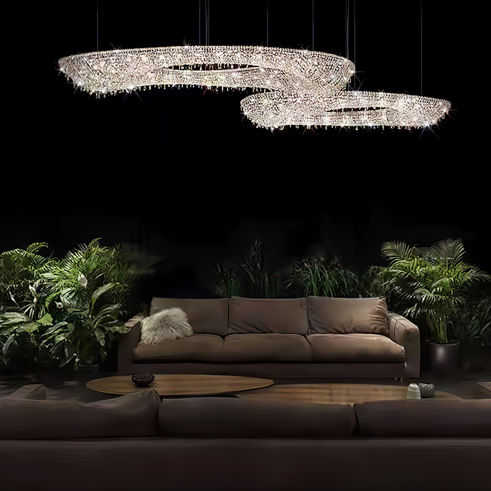 Bior Embellished Crystal Pendant Light-Neutral Decor