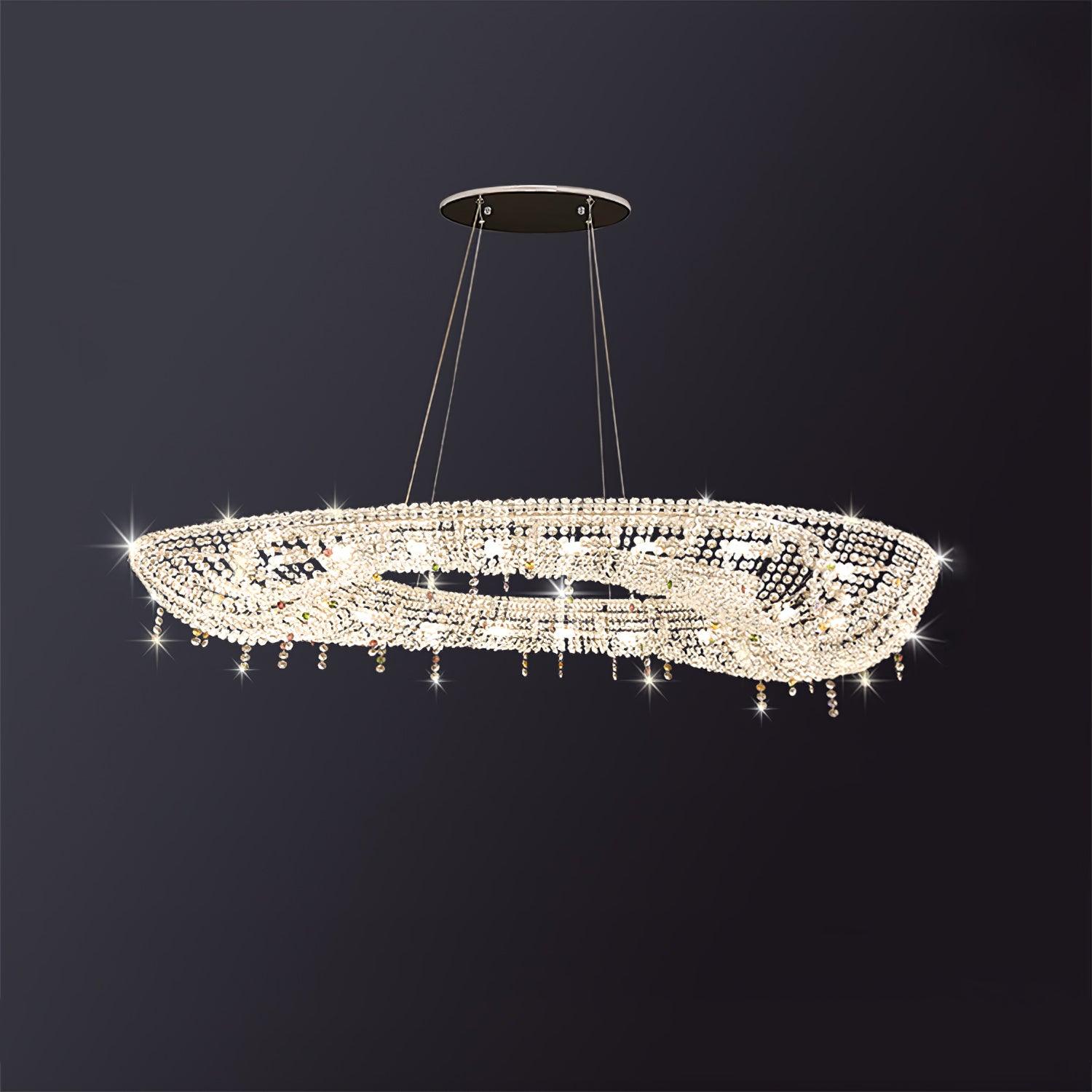 Bior Embellished Crystal Pendant Light-Neutral Decor