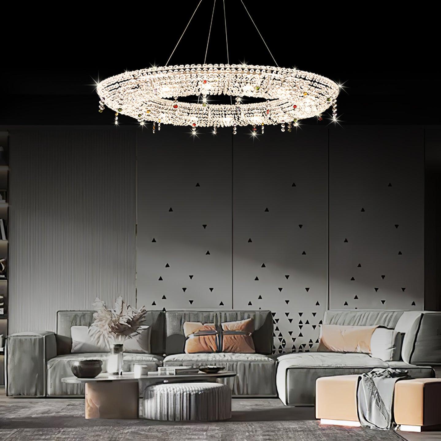 Bior Embellished Crystal Pendant Light-Neutral Decor
