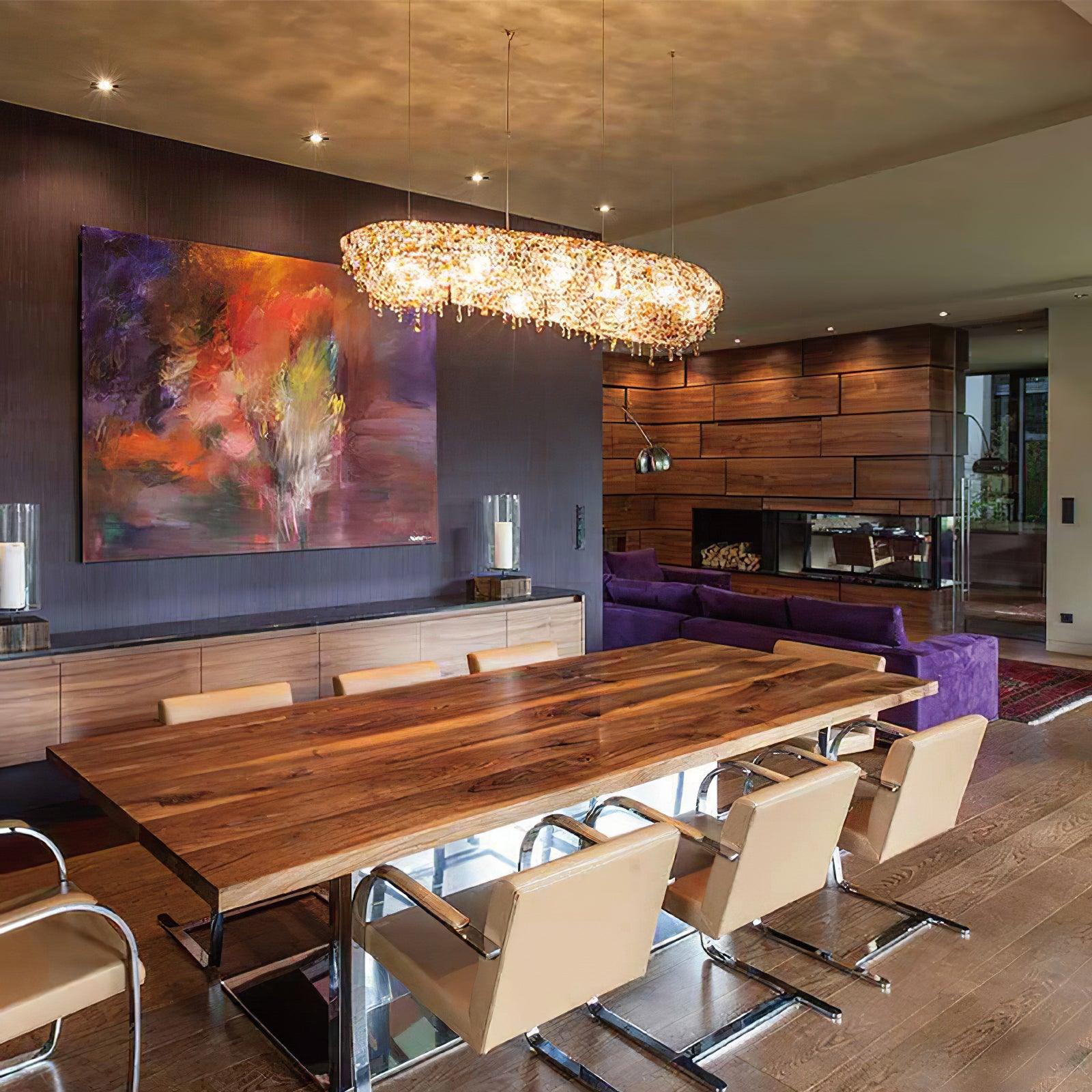 Bior Embellished Crystal Pendant Light-Neutral Decor