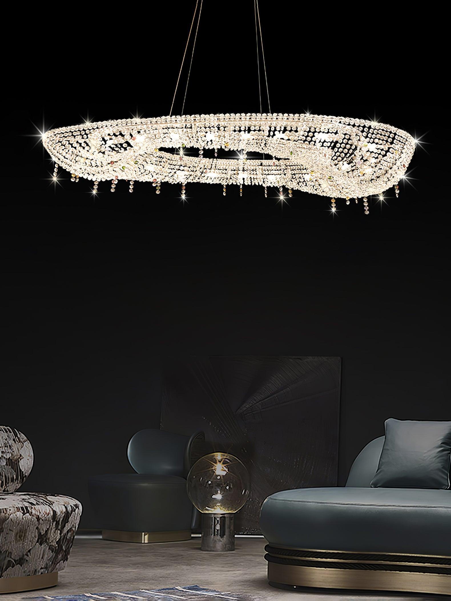 Bior Embellished Crystal Pendant Light-Neutral Decor