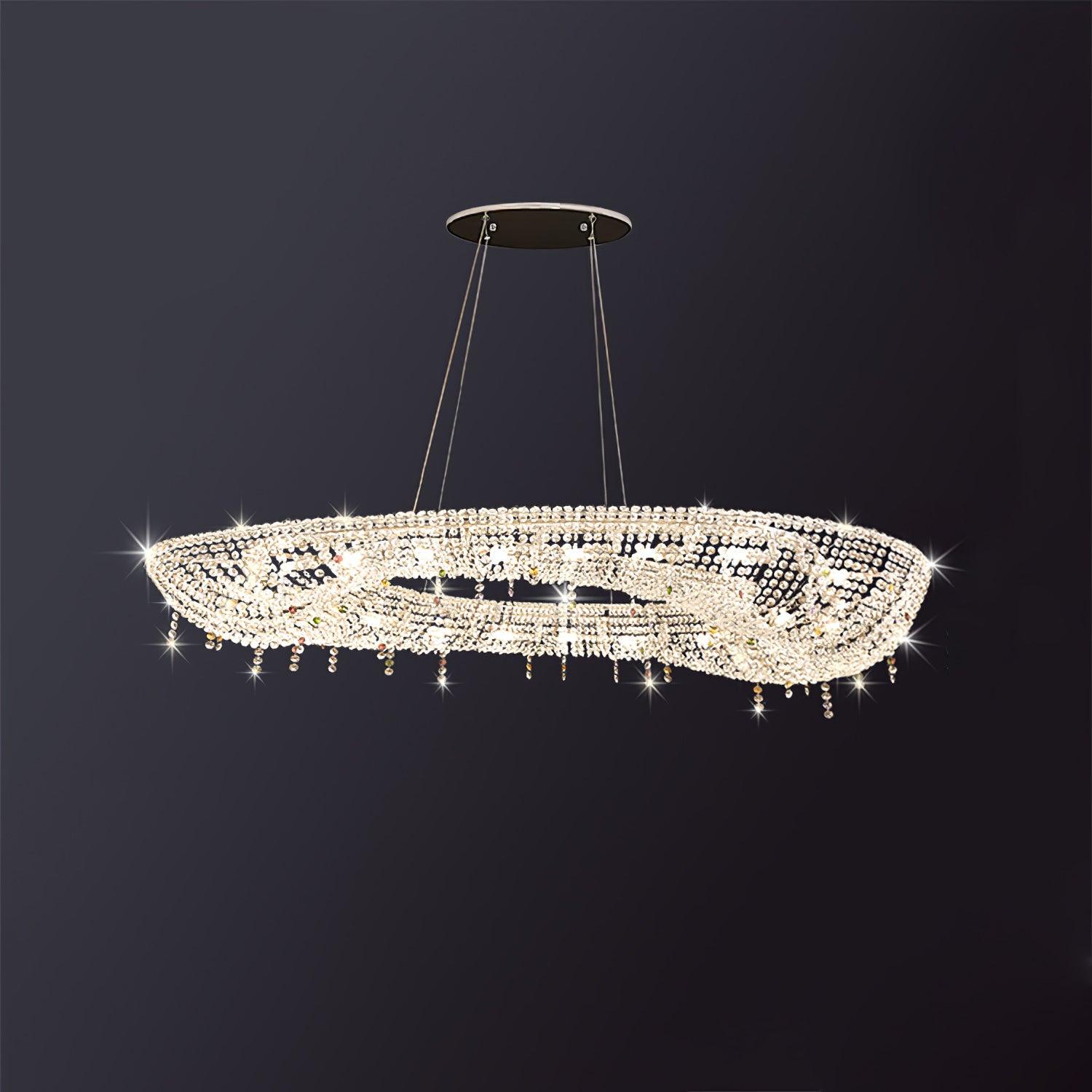 Bior Embellished Crystal Pendant Light-Neutral Decor